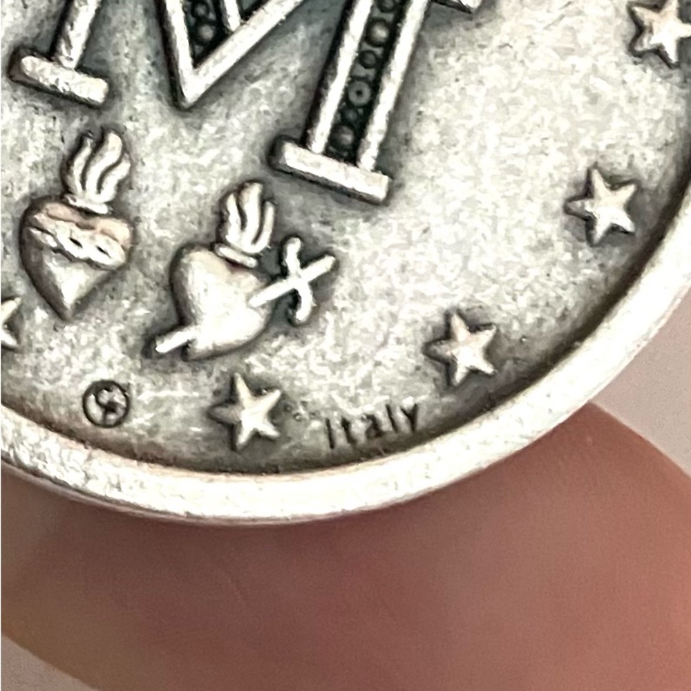 IMMACULATE CONCEPTION/MIRACULOUS MEDAL NECKLACE made in Italy - Picture 7 of 10